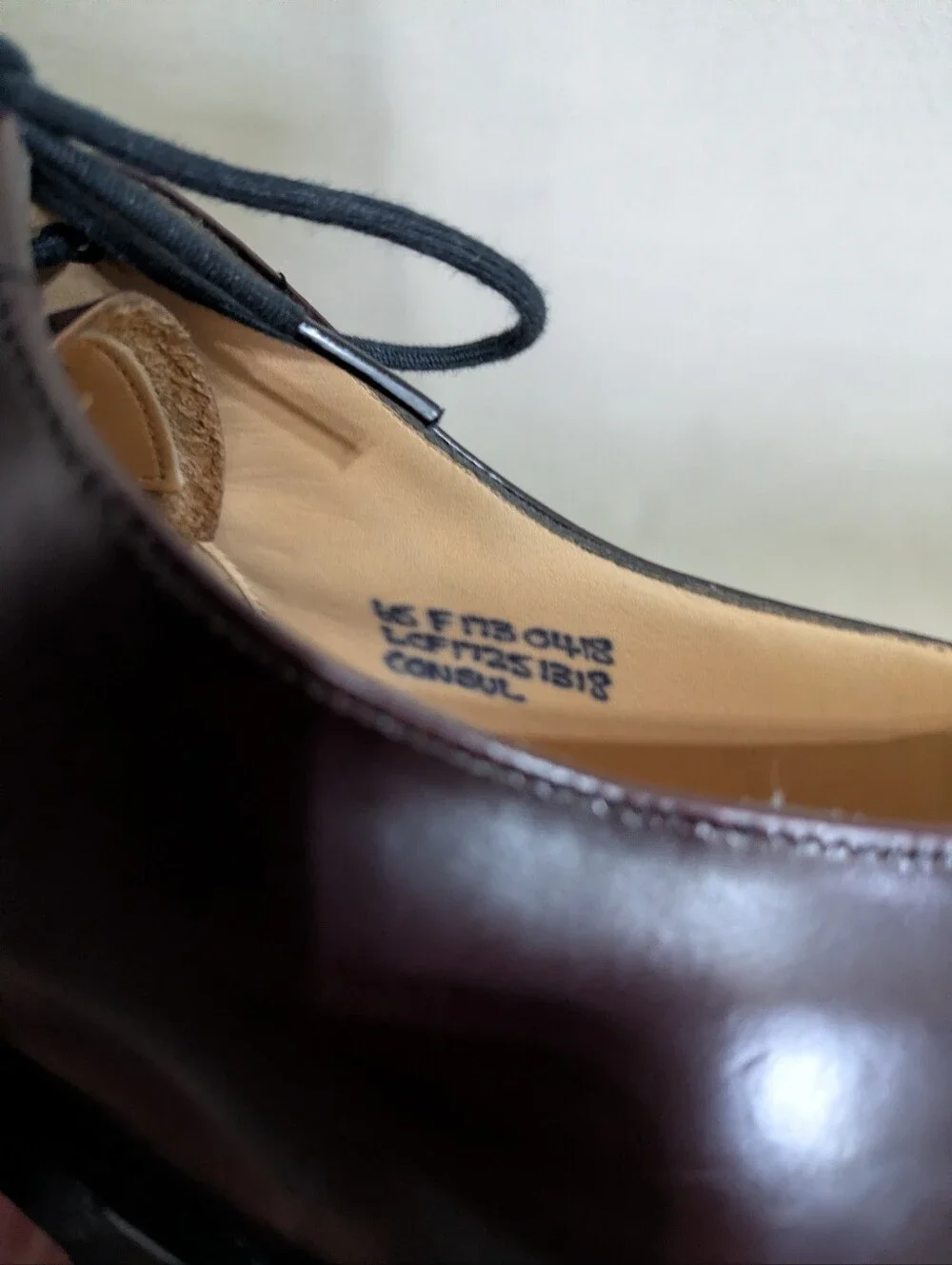 Church’s Custom Grade Burgundy Oxfords Two Cap  Size 6.5 UK 7.5 US Dress Shoe